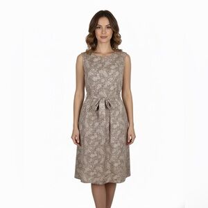 Modest Cream Floral Print Handmade Dress size‎ S